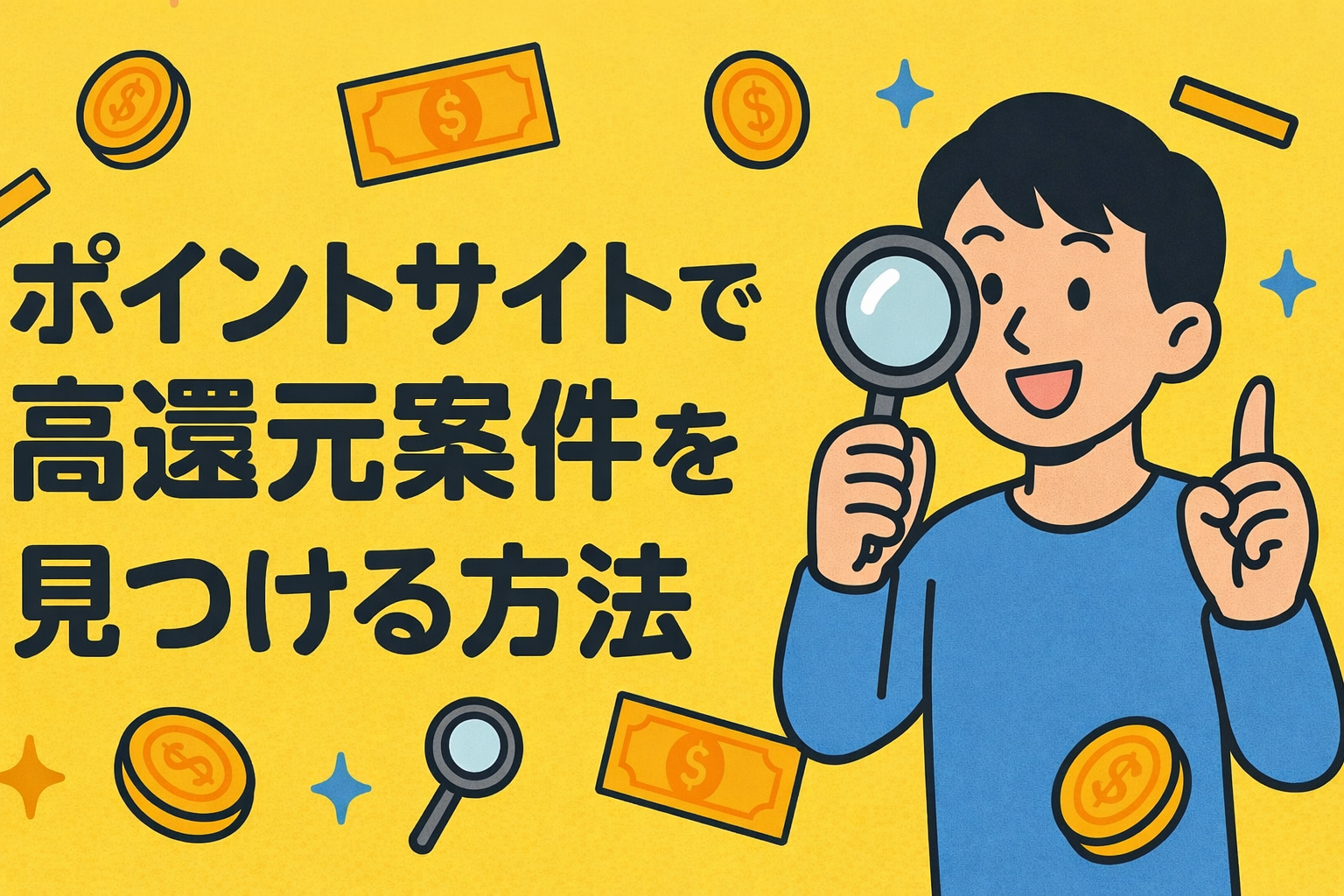 ポイントサイトで高還元案件を見つける方法