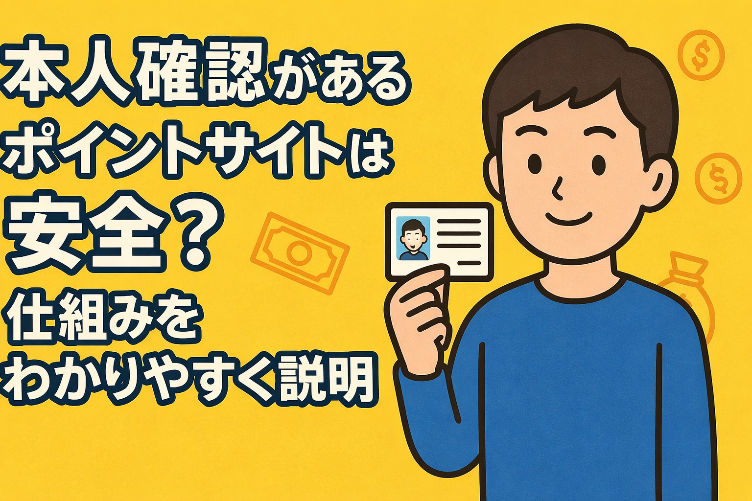 本人確認があるポイントサイトは安全？仕組みをわかりやすく説明