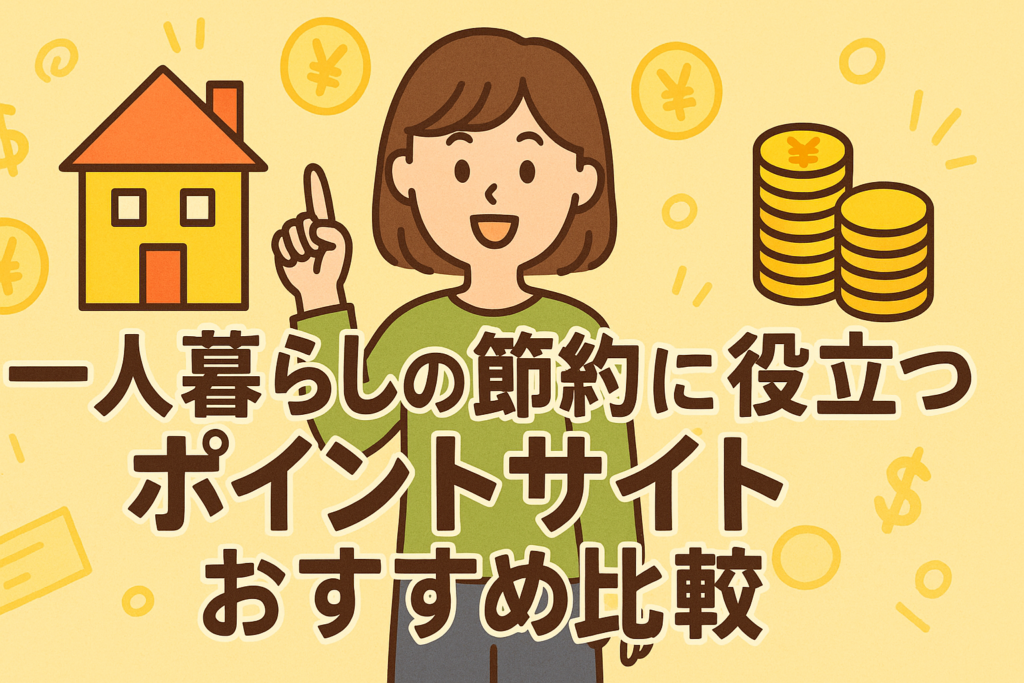 一人暮らしの節約に役立つポイントサイトおすすめ比較