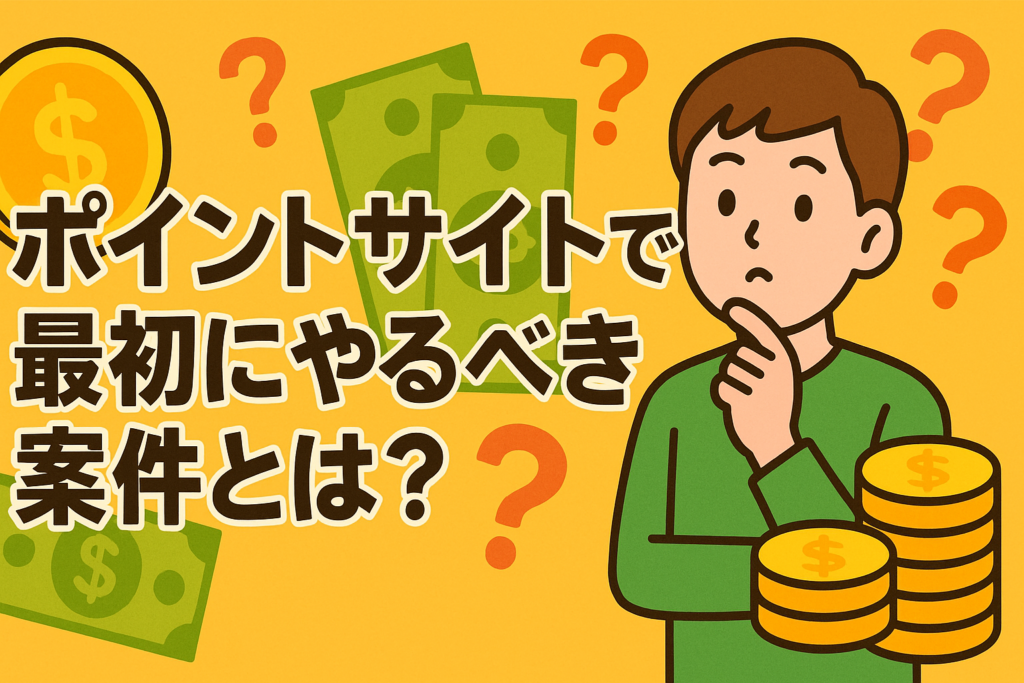 ポイントサイトで最初にやるべき案件とは？