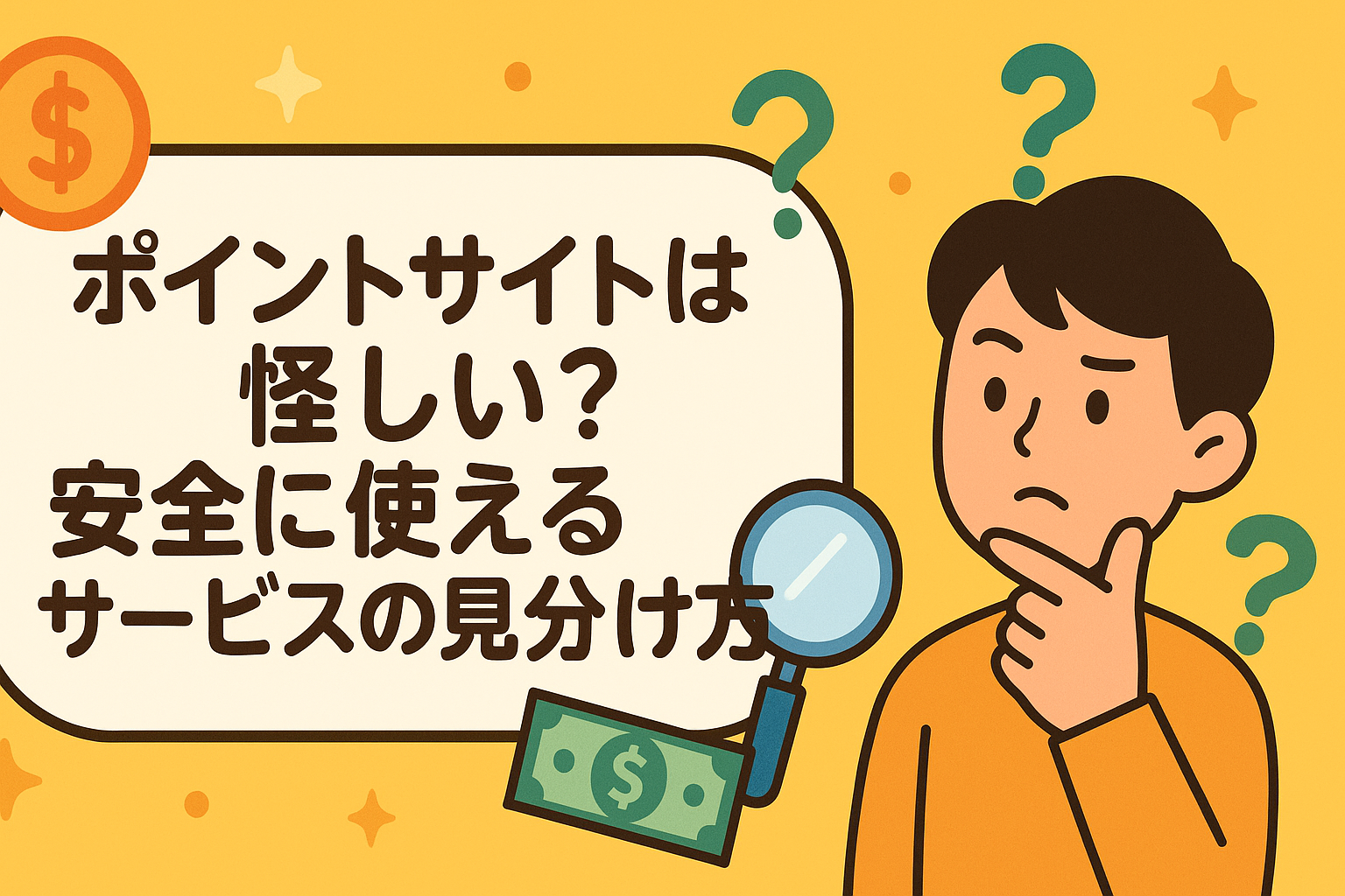 ポイントサイトは怪しい？安全に使えるサービスの見分け方