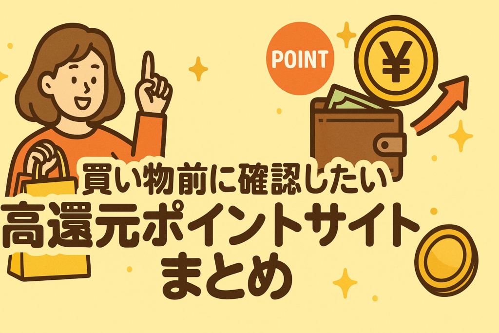 買い物前に確認したい高還元ポイントサイトまとめ