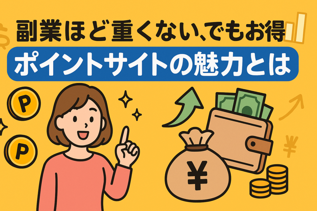 副業ほど重くない、でもお得｜ポイントサイトの魅力とは