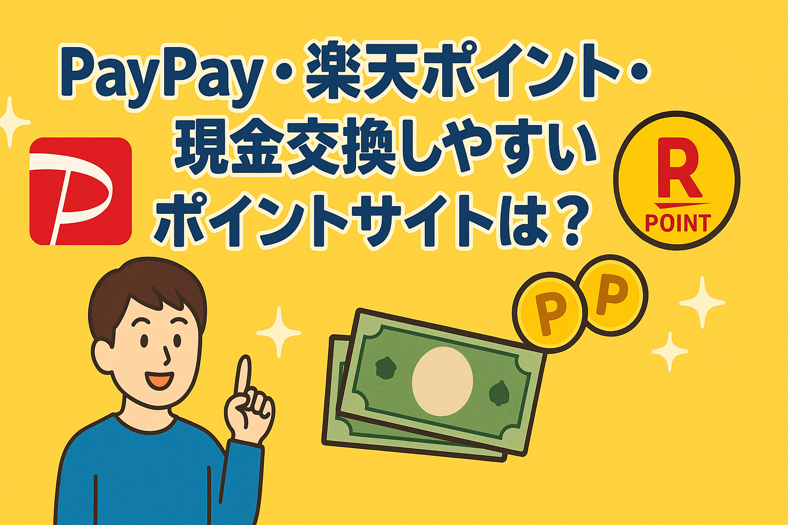 PayPay・楽天ポイント・現金交換しやすいポイントサイトは？