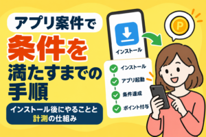 アプリ案件で条件を満たすまでの手順｜インストール後にやることと計測の仕組み