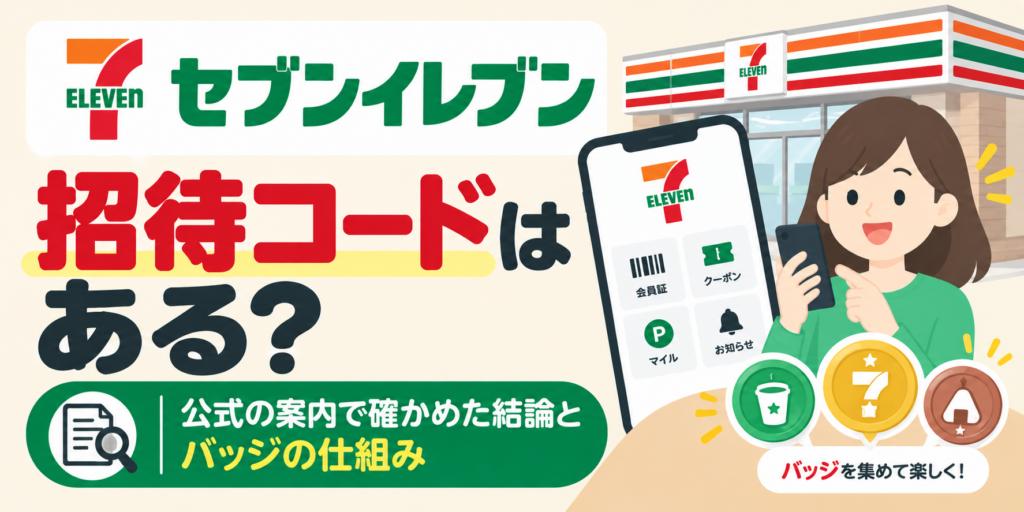 セブンイレブンの招待コードはある？公式の案内で確かめた結論とバッジの仕組み