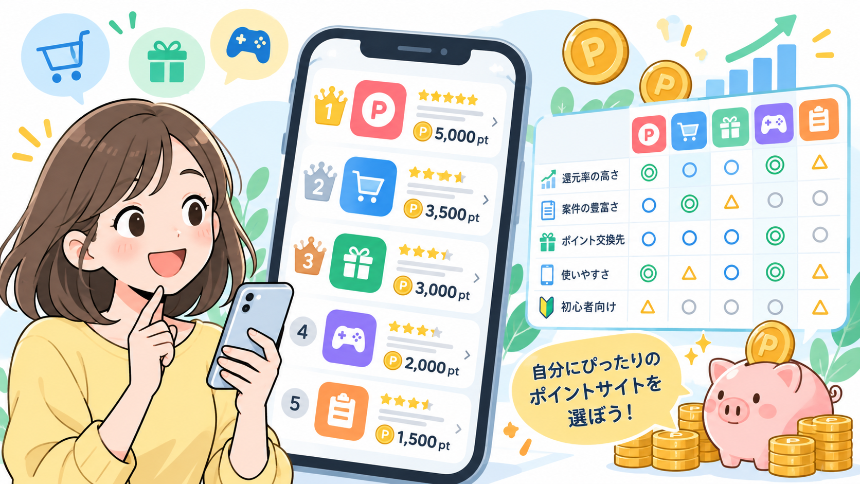 ポイントサイトおすすめ比較イメージ